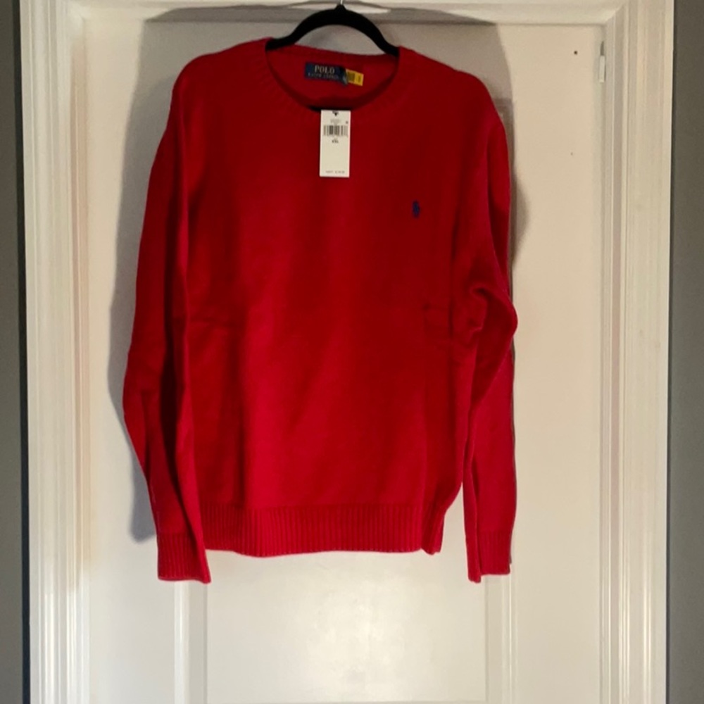 Polo by Ralph Lauren Red Crewneck Sweater